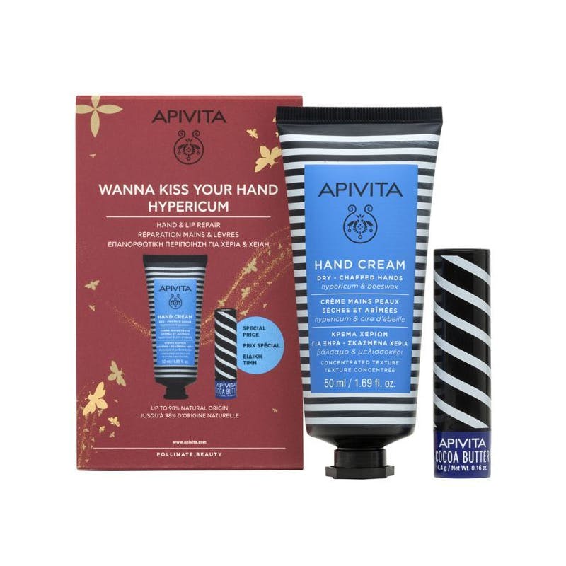 Apivita Wanna Kiss Your Hand Hypercium Gift Set 50 ml + 4 g