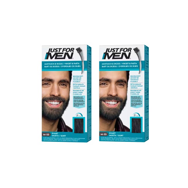 Just For Men Moustache & Beard M-55 Real Black 2 x 55 g