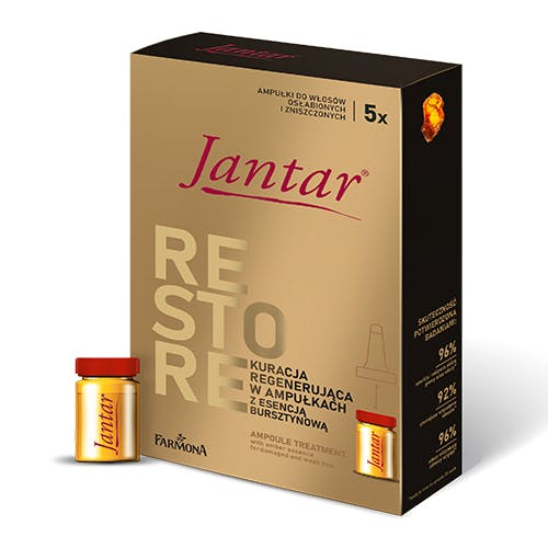 Jantar Ampoule Treatment With Amber Essence For Damaged And Weak Hair 5 x 5 ml