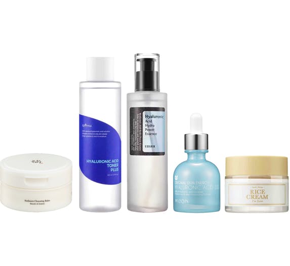 Luxplus K-Beauty Set: Routine For Dry Skin 100 ml + 200 ml + 100 ml + 30 ml + 50 ml