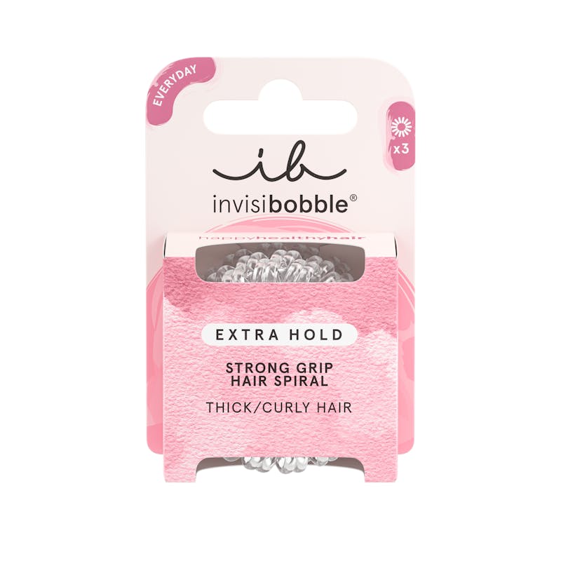 Invisibobble Extra Hold Crystal Clear 3 stk