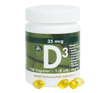 DFI D3-vitamiini 35 mcg 120 tablettia