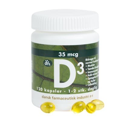 DFI D3-vitamiini 35 mcg 120 tablettia