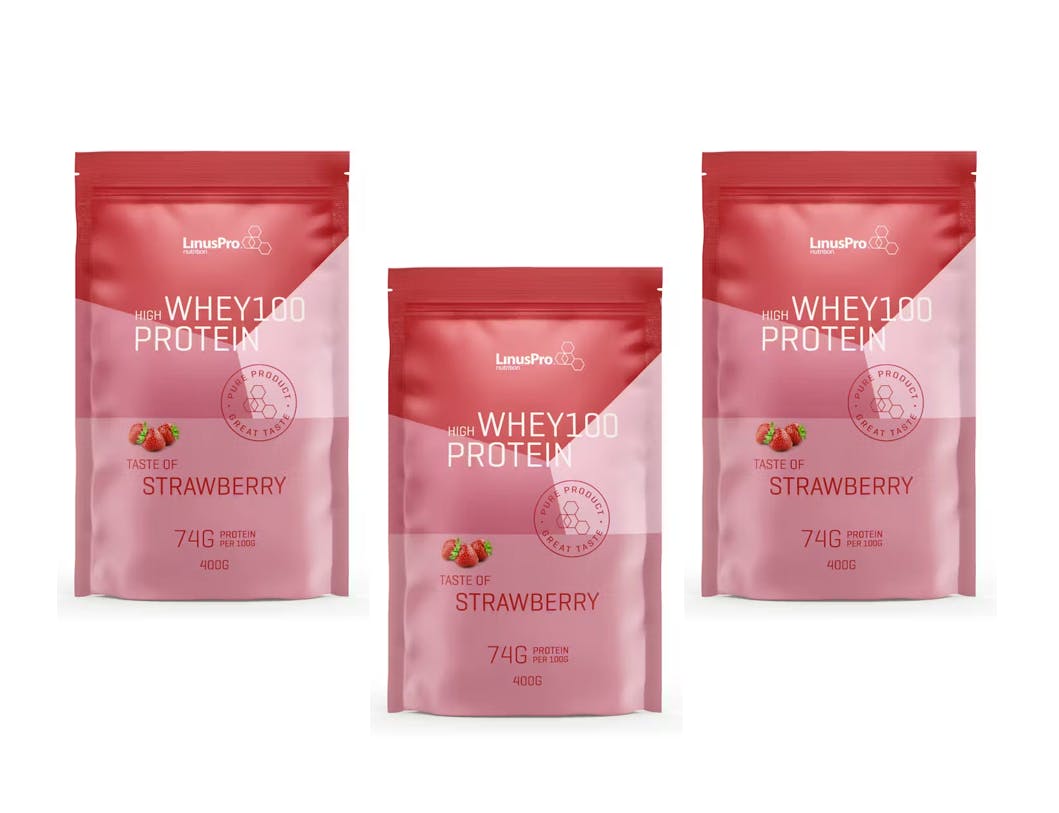 LinusPro Whey100 Strawberry 3 x 400 g
