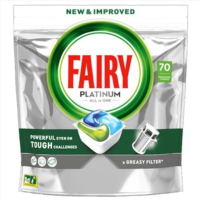 Fairy All in One Platinum Dishwasher Tabelets 70 st