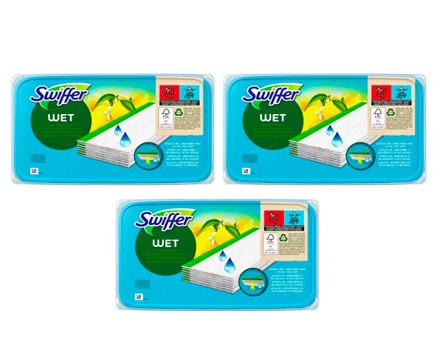 Swiffer Wet Floor Wipes Refill 3 x 12 pcs