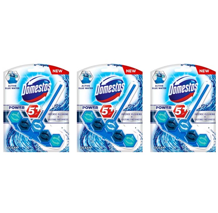 Glorix Toiletblok Power 5 Blue Water Ocean 3 x 53 g