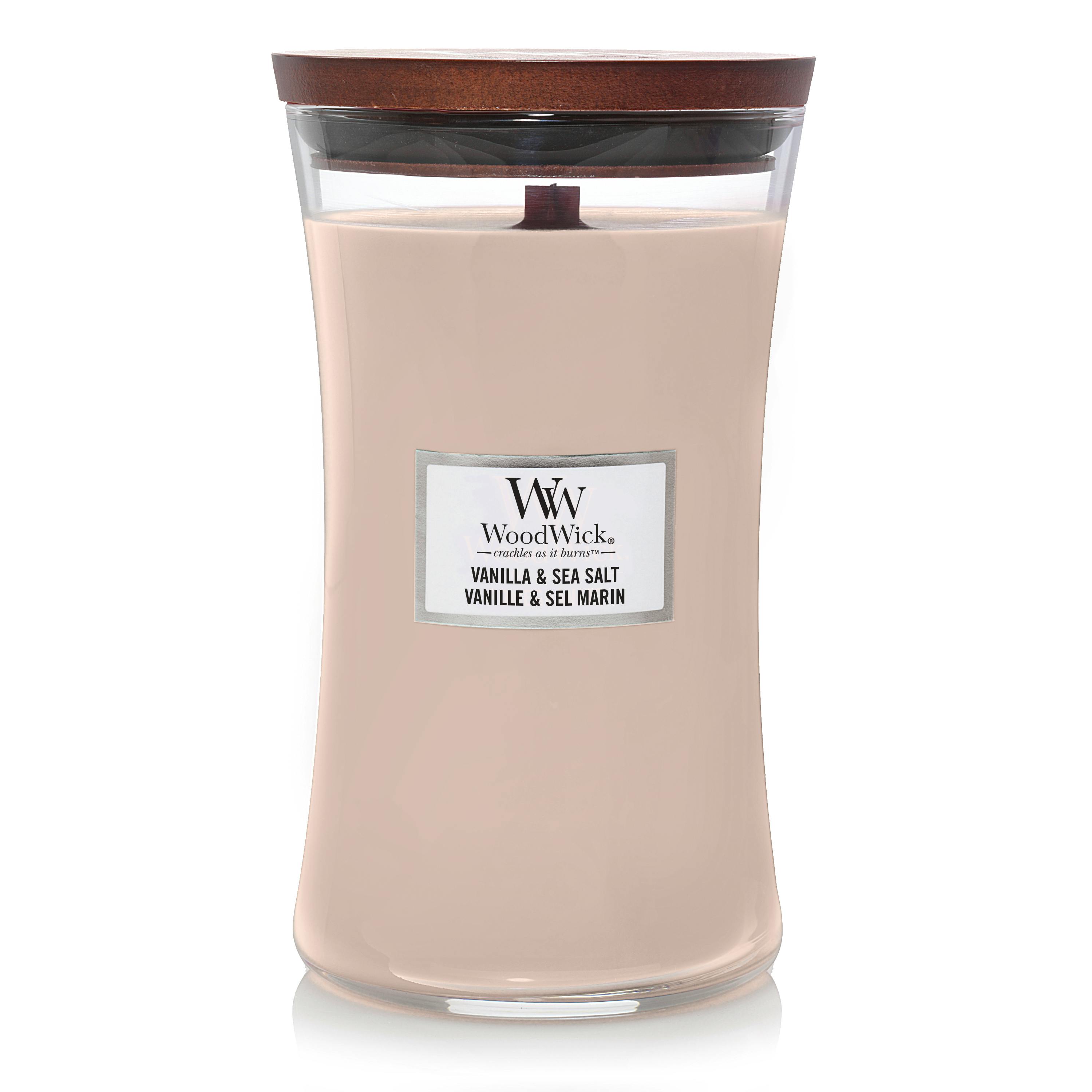 WoodWick Large Hourglass Vanilla & Sea Salt 609 g