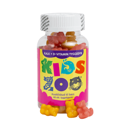 Kids Zoo Kalk + D Gummidyr 60 stk