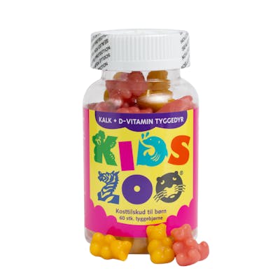 Kids Zoo Kalsiumi + D Nalle 60 kpl