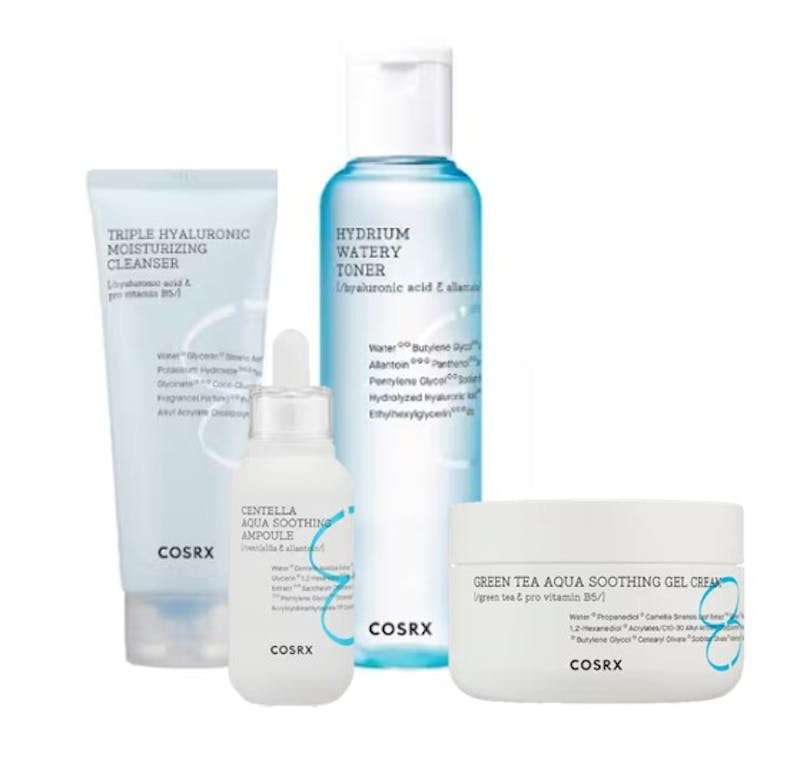 Cosrx Hydrium Soothing &amp; Breakout Relief Set 150 ml + 150 ml + 40 ml + 50 ml