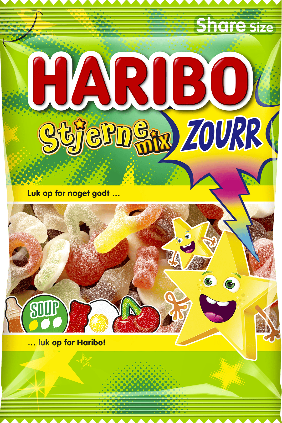 Haribo Stjerne Mix Sour 375 g