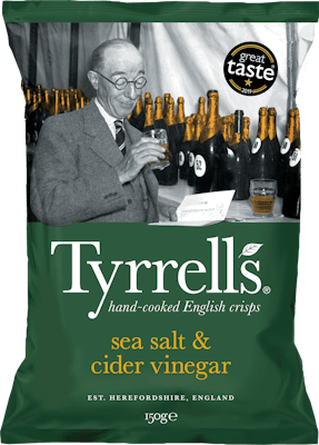 Tyrrells Sea Salt &amp; Cider Vinegar 150 g