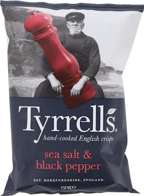 Tyrrells Sea Salt &amp; Black Pepper 150 g