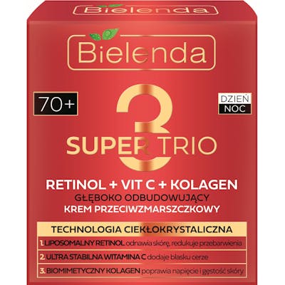 Bielenda Super Trio Retinol + Vit C + Collagen Deeply Rebuilding Anti-Wrinkle Cream 70+ Day / Night 50 ml