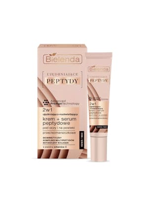 Bielenda Firming Peptides 2in1 Firming And Brightening Anti-wrinkle Cream + Peptide Serum Under Eyes And Eyelids 15 ml