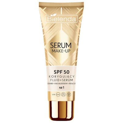 Bielenda Make-up Serum Correcting Fluid+Serum SPF50 For All Skin Types Shade 1 30 ml