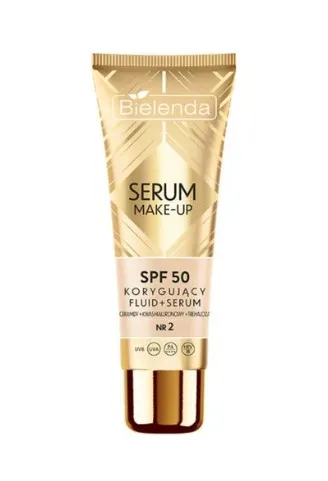 Bielenda Make-up Serum Correcting Fluid + Serum SPF50 For All Skin Types Shade 2 30 ml