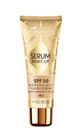 Bielenda Make-up Serum Correcting Fluid + Serum SPF50 For All Skin Types, Shade 3 30 ml