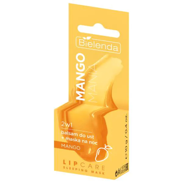 Bielenda Lip Care Sleeping Mask Mango Mania 2in1 Lip Balm + Mango Night Mask, 10 g