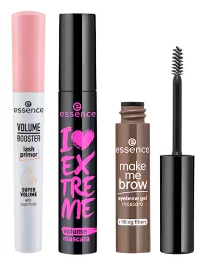 Essence I love Extreme Volume + Volume Booster Primer + Make me Brow Eyebrow Gel 1 pcs + 1 pcs + 3,8 ml