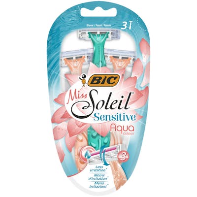 Bic Miss Soleil Sensitive Aqua Razors 3 stk