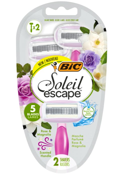 Bic Soleil Escape 5 Blades Razors 2 stk