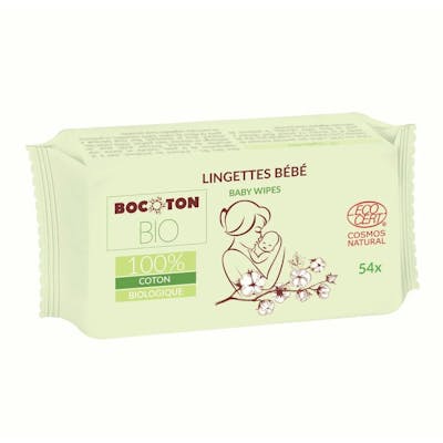 Bocoton Organic Baby Wipes 54 stk