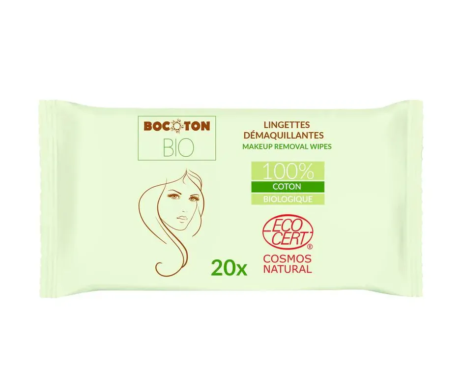 Bocoton Organic Make Up Remover Wipes 20 pcs