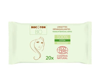 Bocoton Organic Make Up Remover Wipes 20 kpl