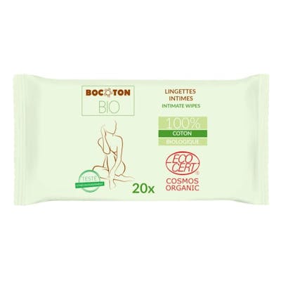 Bocoton Organic Intimate Wet Wipes 20 pcs
