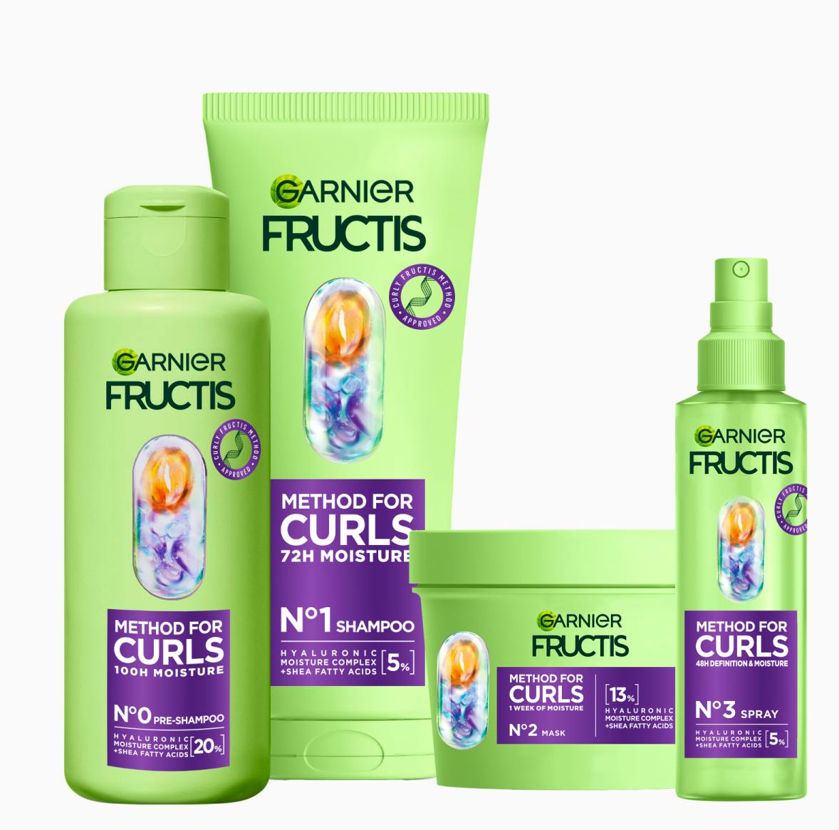 Garnier Fructis Method for Curls Set 2 x 200 ml + 370 ml + 150 ml