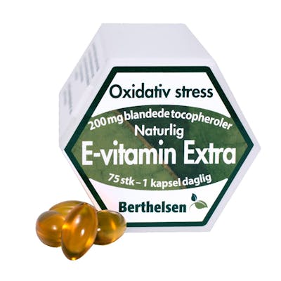 Berthelsen E-vitamin Extra 200 mg 75 kapsler