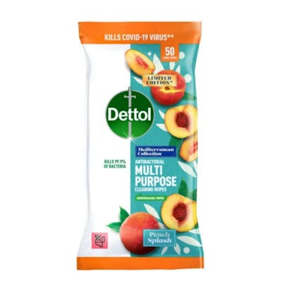 Dettol Multi Purpose Cleaning Wipes Peach Splash 50 stk