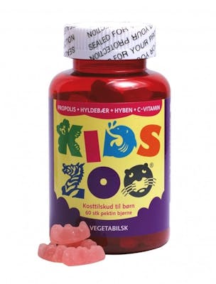 Kids Zoo Propolis + Hyllebær + Nype + C-vitamin 60 stk