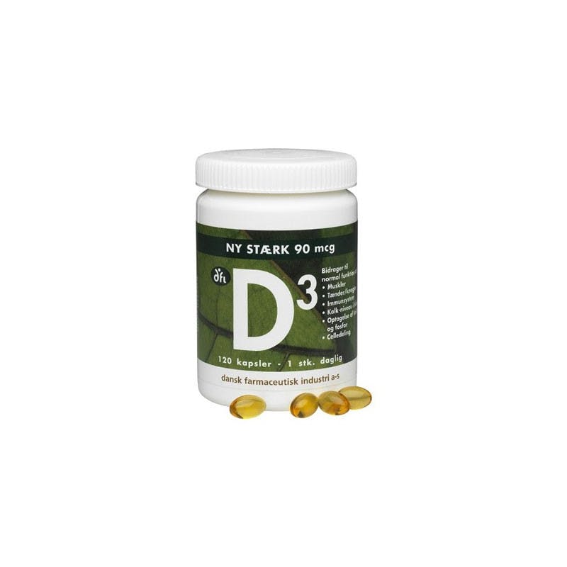 DFI D3-vitamiini 90 mcg 120 kapselia