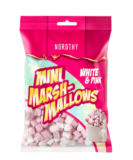 Nordthy Mini Marshmallows White/Pink 160 g