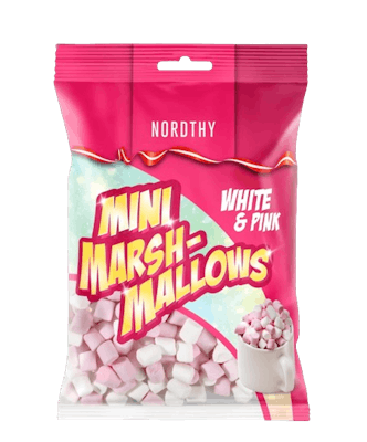 Nordthy Mini Marshmallows White/Pink 160 g