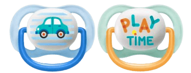 Philips Avent Soother Ultra Air Happy Boys 0-6M Car/Playtime 2 stk