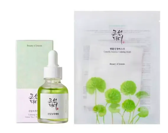 Beauty of Joseon Calming Serum Green Tea + Panthenol & Centella Asiatica Calming Mask 30 ml + 1 pcs