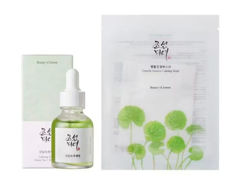 Beauty of Joseon Calming Serum Green Tea + Panthenol &amp; Centella Asiatica Calming Mask 30 ml + 1 stk