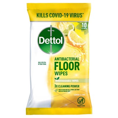 Dettol Floor Wipes Antibacterial Citrus 10 stk