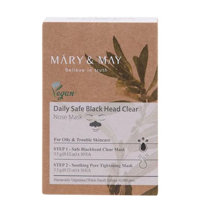 Mary &amp; May Daily Safe Black Head Clear Nose Mask 10 pcs