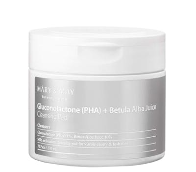 Mary &amp; May Gluconolactone (PHA) + Betula Alba Juice Cleansing Pad 70 stk