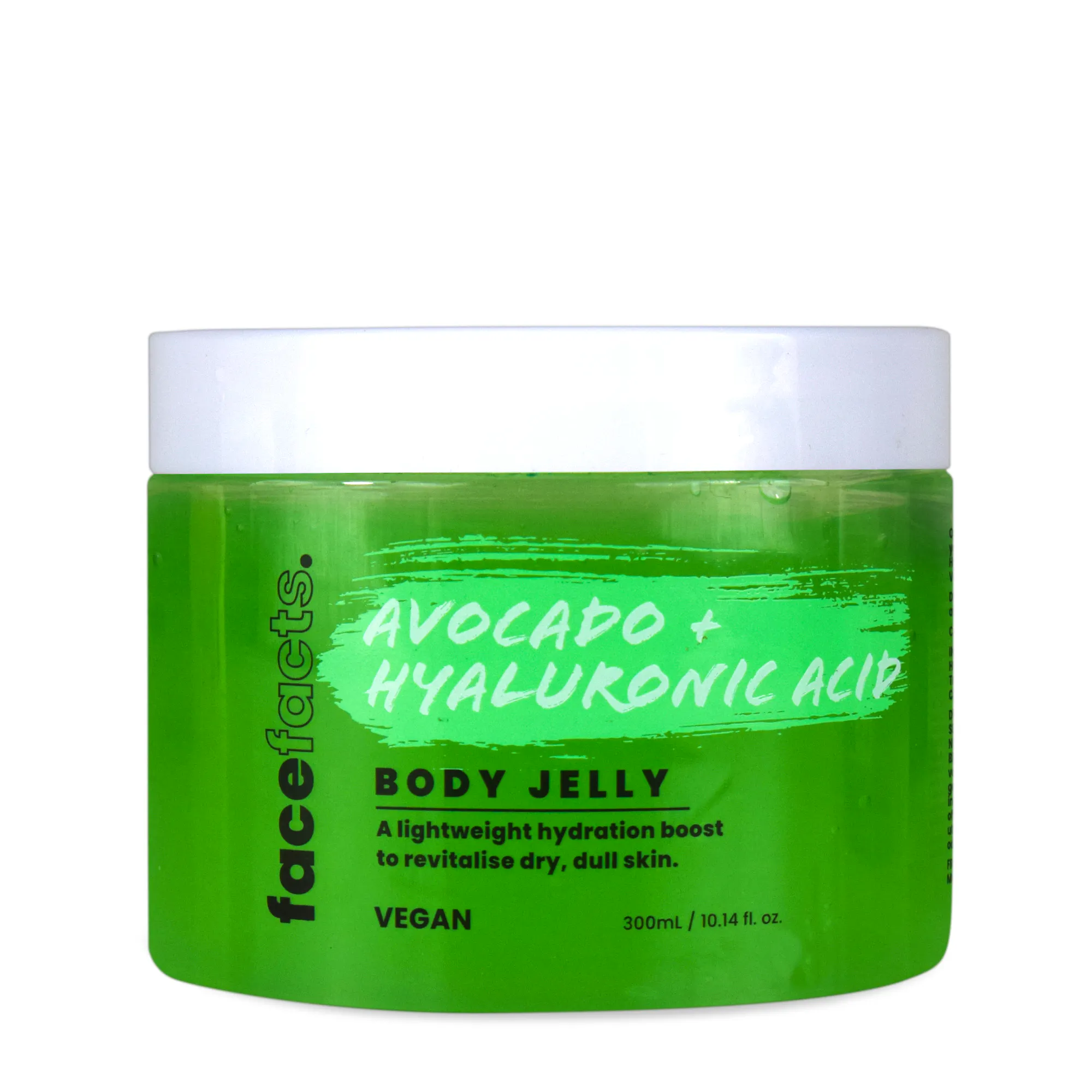 Face Facts Body Jelly Moisturiser Avocado & Hyaluronic Acid 300 ml