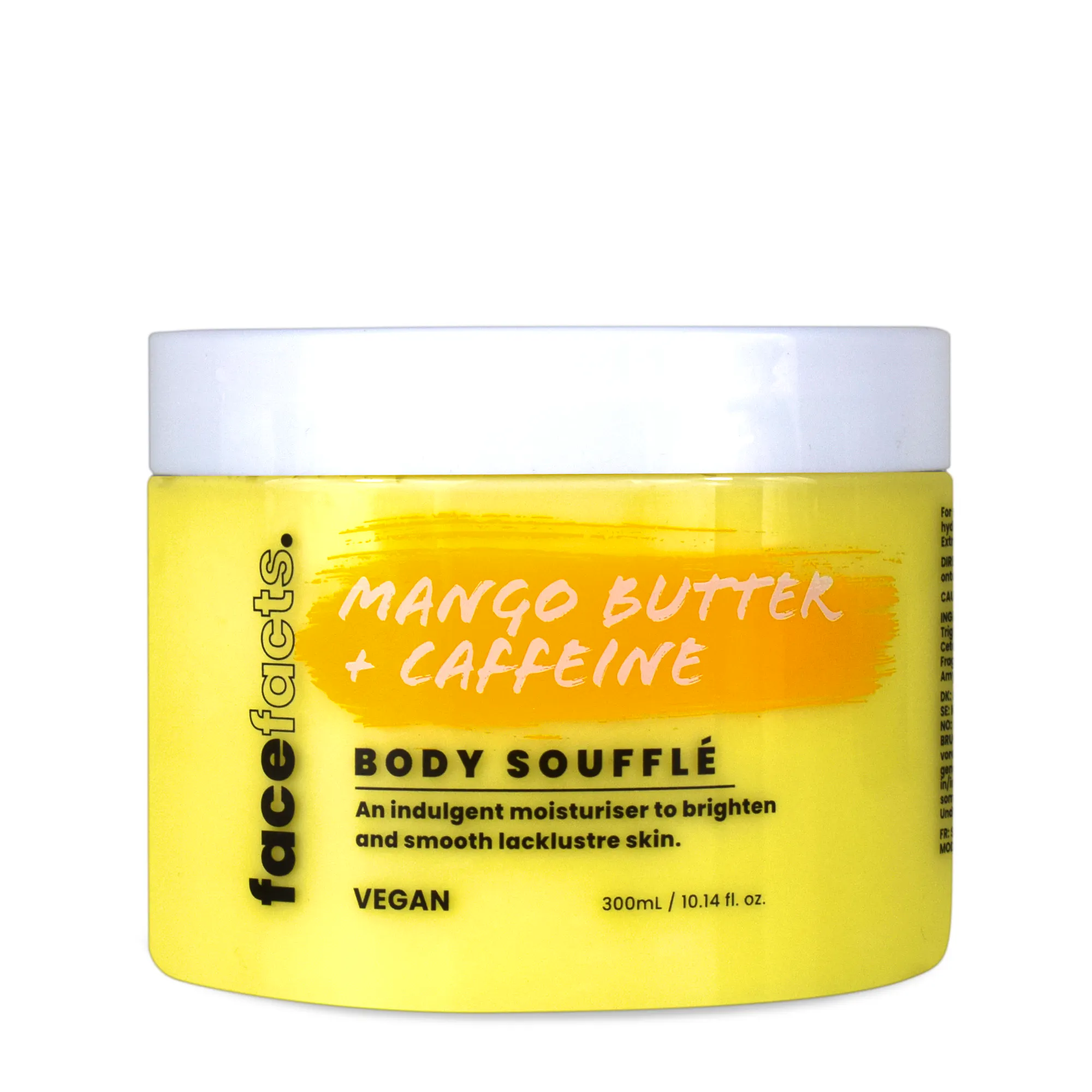 Face Facts Body Souffle Moisturiser Mango Butter & Caffeine 300 ml