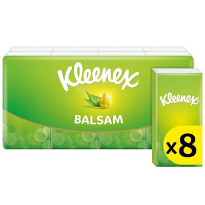 Kleenex Balsam Pocket Tissues 8 kpl