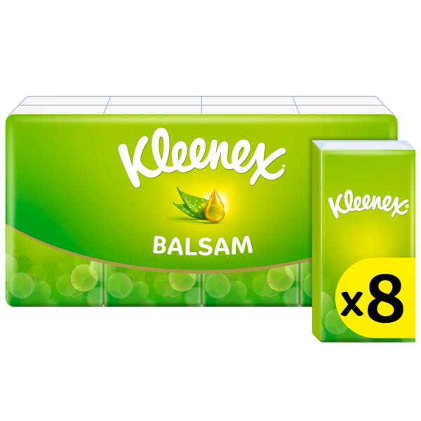 Kleenex Balsam Pocket Tissues 8 kpl