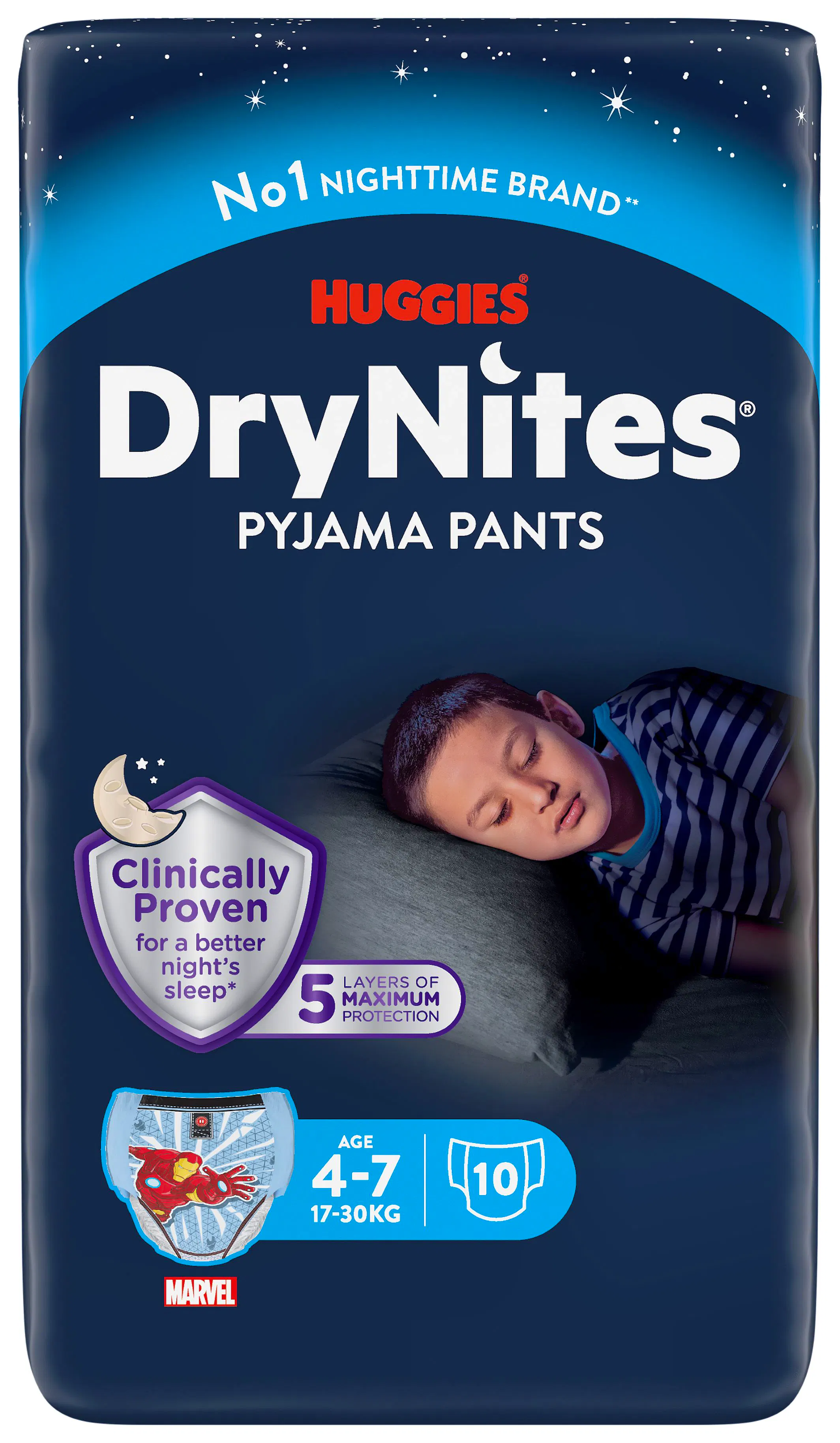 DryNites Boy Pyjama Pants 4-7 Years 10 pcs