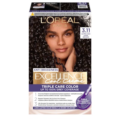 L&#039;Oréal Paris Excellence Creme Hair Color 3.11 Ultra Ash Dark Brown 1 stk